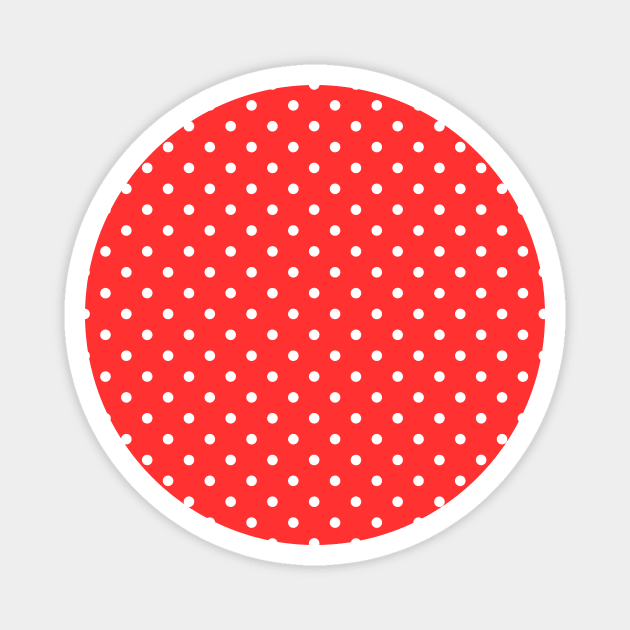 Red Polka-dots. Magnet by Cottage Bunny